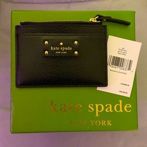 Kate Spade Grove St. black card wallet BNWT